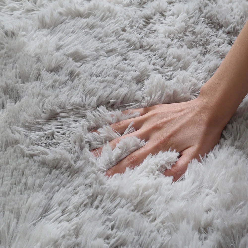 White Fluffy Hall Carpet Modern Living Room Bedroom Home Decor Large Mats Thickened Non-Slip Girl Children's Room Pink Furry Rug