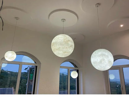 Nordic Moon Led Pendant Lights for Living Room Dining Bedroom Home Decorations Chandelier Cafe Restaurant Hanging Lamp Luminaire