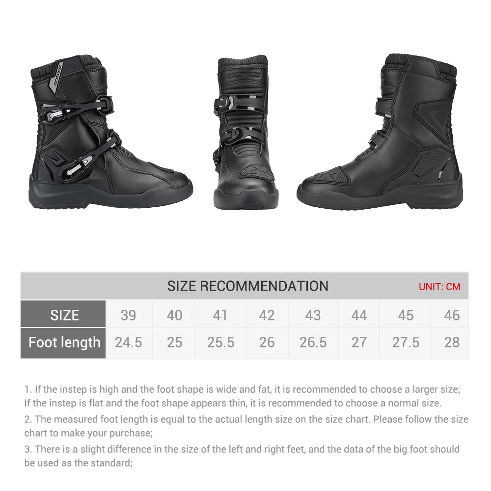 Motocross Boots Motorcycle Anti-fall Riding Adventure Low Boots Touring Motorcycle Waterproof Riding Boots Moto Riding Gear