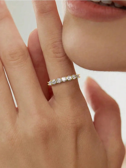 925 Sterling Silver Fashion Gorgeous Shiny Round Zircon Ring For Women Engagement Wedding Party Luxury High Quality Fine Jewelry