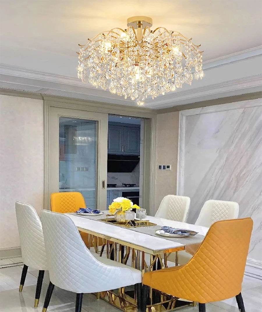 Modern Luxury Crystal Ceiling Chandelier For Living Room Dining Room Bedroom Ceiling Lamp LED Lights Home Appliance AC85-260V