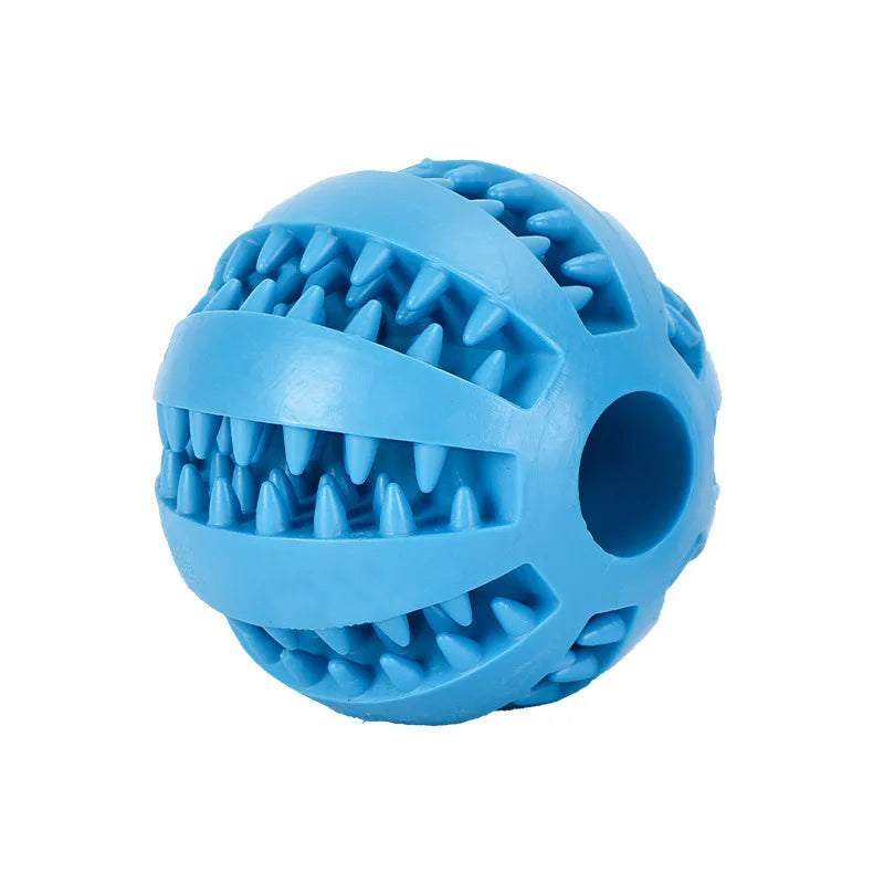 Interactive Silicone Rubber Ball for Dogs And Cats Puppy Chewing Toy Pet Tooth Cleaning Feeder Treat Ball Fun Chew Toy