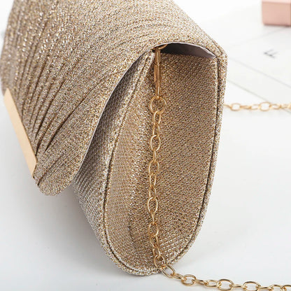 European and American sequined marriage party storage bag, women's dinner bag, chain single-shoulder women's evening dress bag