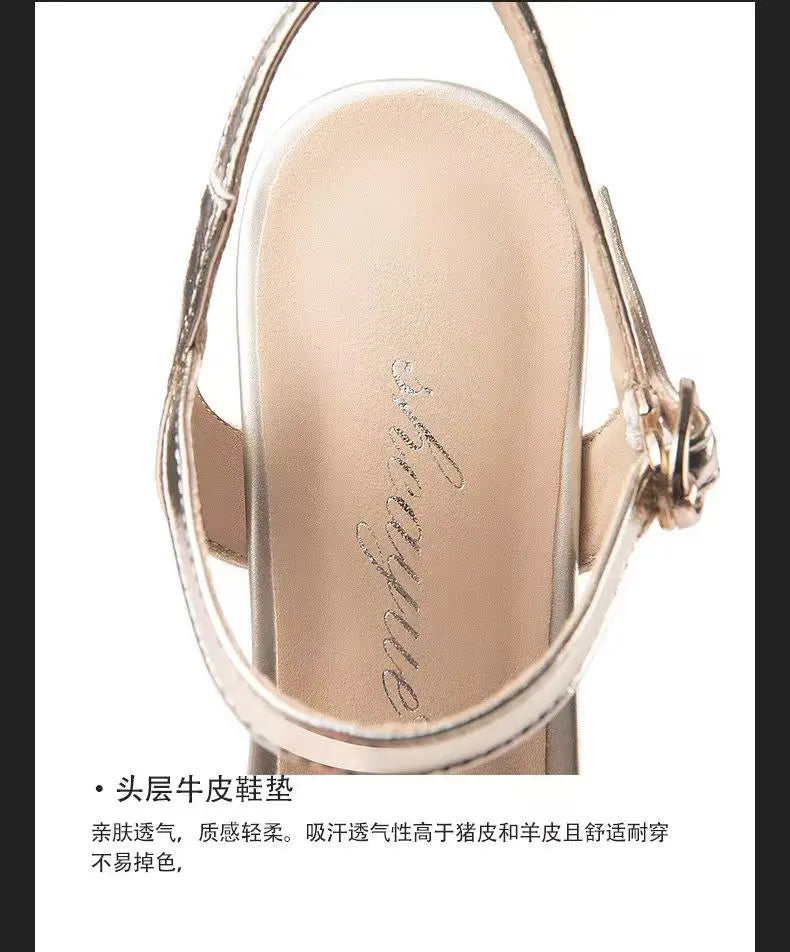 New 2025 Summer Luxury Designers Women Sandals Fashion Gold Rhinestone Thin High Heel Shoes Ladies Elegant Party Dress Sandalias