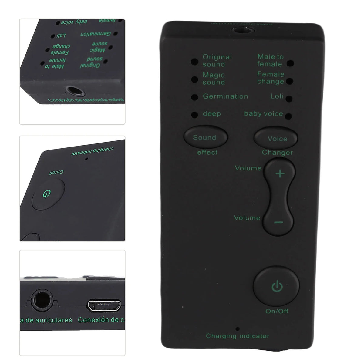 Audio Sound Card Portable Mini Voice Changer Live Broadcast Sound Card For Mobile Phone PC (English Version) External Sound Card