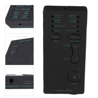 Audio Sound Card Portable Mini Voice Changer Live Broadcast Sound Card For Mobile Phone PC (English Version) External Sound Card