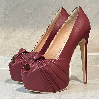 Ronticool New Fashion Women Platform Pumps Stiletto Heels Peep Toe Gorgeous Gold Party Shoes US Plus Size 5-20