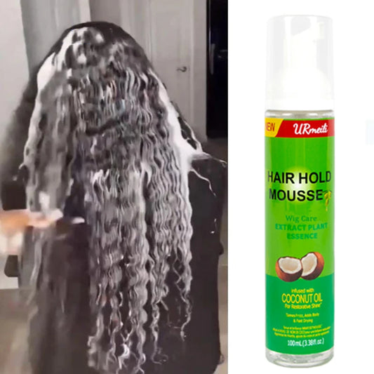 100mlCurly Hair Mousse For Wigs Strong Hold Olive Oil Hair Styling Mousse Anti-Frizz Hair Foam Mousse For Styling Hair Women Men