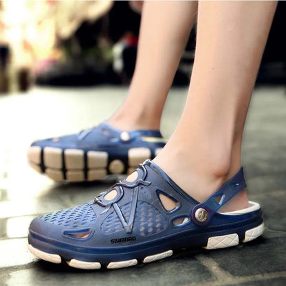 2025 Men's Summer Outdoor Fishing Shoes, Anti Slip Lightweight Casual Beach Sandals, Durable Thick Soled Shoes for Home Use