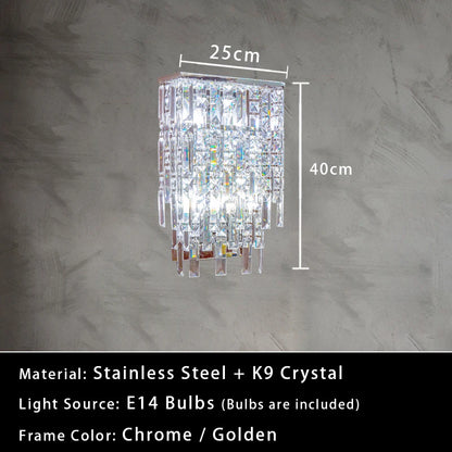 Luxury Crystal Long Pendant Lights Modern Lustres LED Chrome Hanging Lamps for Ceiling Silver Home Decor for Dining Room Remote