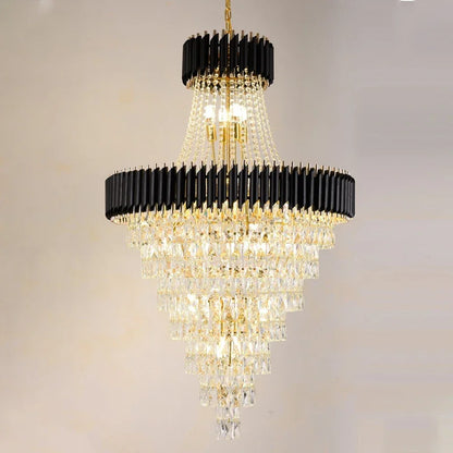 Luxury Crystal Chandeliers Home Villa Duplex  Attic Living Room Lighting Loft Decoration Indoor Pendant Lights Fixtures