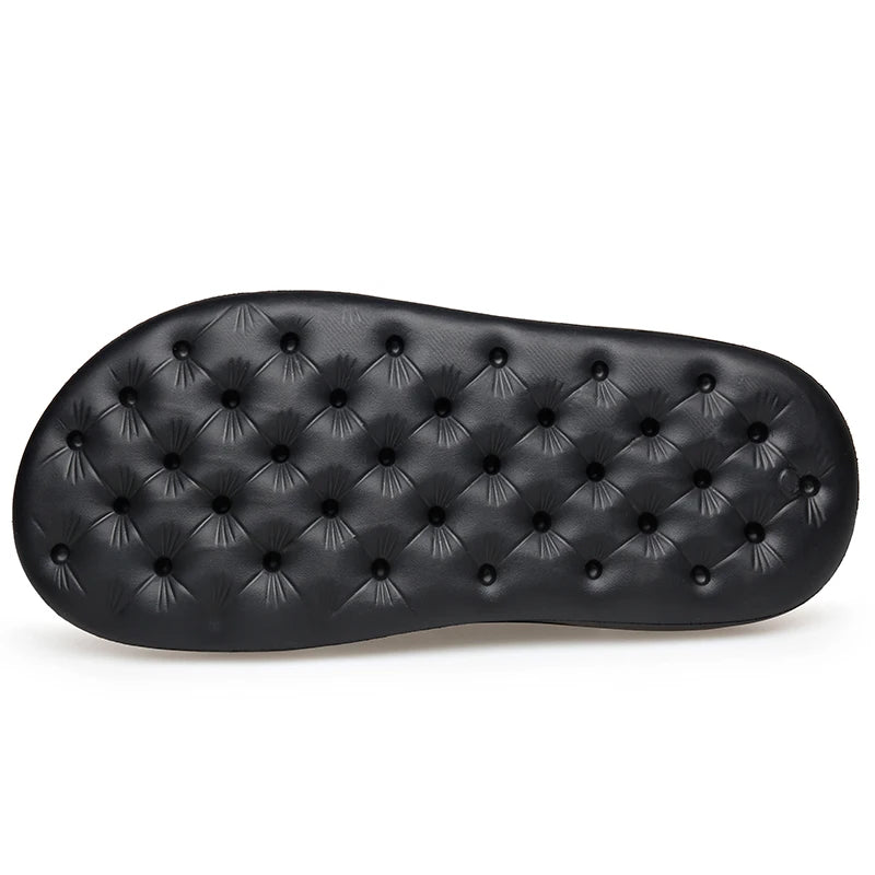 Men's Outdoor Two-Way Wear Slippers Summer Comfortable Slides Anti-Slip Soft-Soled Sandals Casual Breathable Male Beach Shoes
