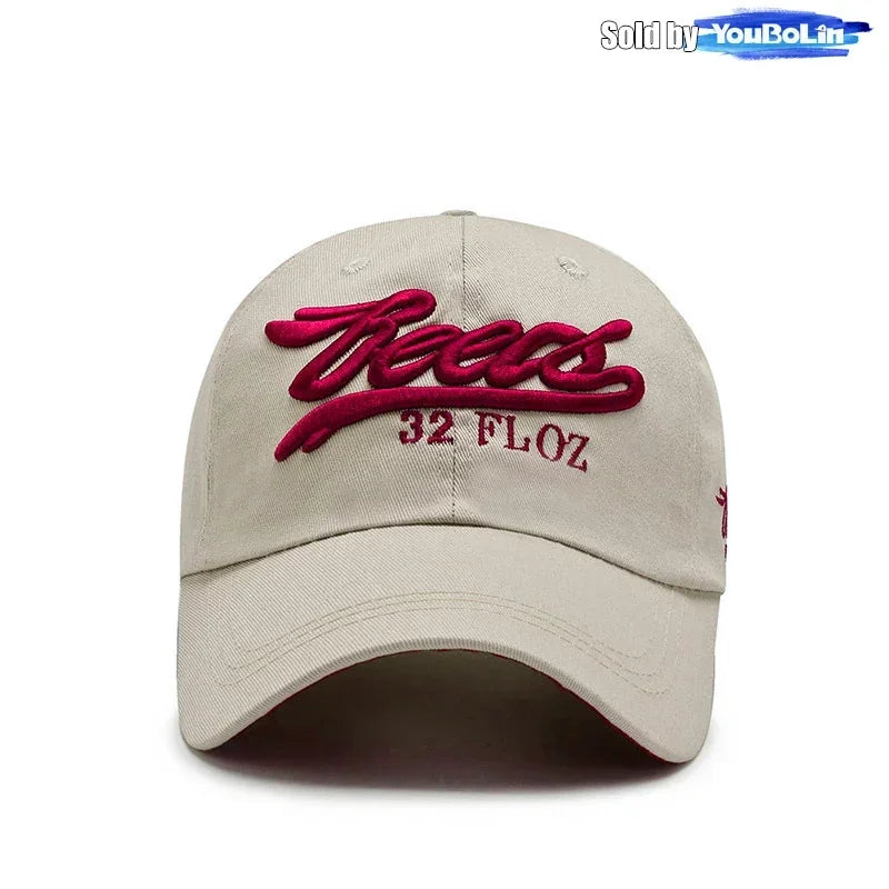 Letters 3D Embroidery Cotton Adjustable Baseball Cap Sun Hat Trucker Caps Dad Hats