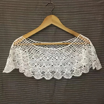Women's Summer Knitted Hollow Lace Camisole Vest Sunscreen Shawl Casual Short Cardigan