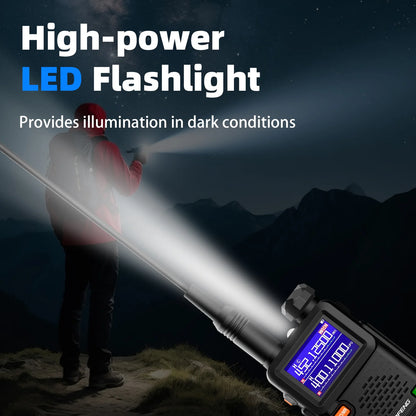 Baofeng UV5RH Walkie-Talkie, NewWireless Copy Model, Type-C NOAA Long Range 999CH, Car-Mounted Handheld Transceiver, Fleet