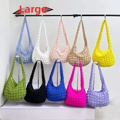 Cloud Crossbody Bag Soft Dumpling Tote Bag Fashion Satchel Bag Large Capacity Sling Bag Solis Color Casual Bags