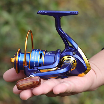 Sougayilang 1000~7000 Fishing Reel 5.2:1 Gear Ratio Spinning Reel with Folding Grip Max Drag 10kg All for Fishing Windlass Pesca