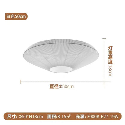 Wabi-sabi Minimalist LED Ceiling Chandeliers Lamps Flush Mount Fabric Pendant Lights Home Decoration Dinning Living Room Bedroom
