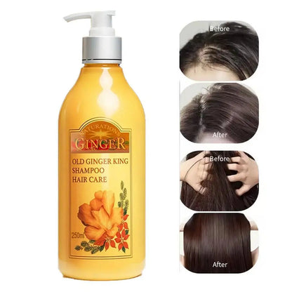 250ml Old Ginger Juice Hair Shampoo Professional Hair Scalp Treatment Oil Control Dense Anti Hair Loss