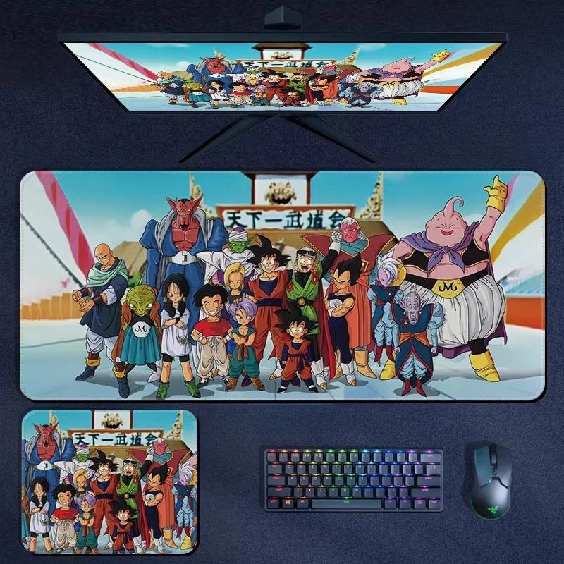 High Quality Print Dragon Ball Leather Mouse Pad Oversized Japanese Anime Nostalgic Son Goku Desk Mat Keyboard Pad Notebook Pad