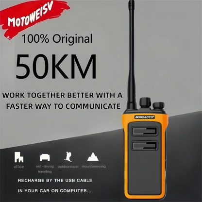 High Power UHF Walkie Talkie 400-470MHz Long Range Two Way Radio Rechargeable with VOX for Outdoor Camping Hiking Hunting