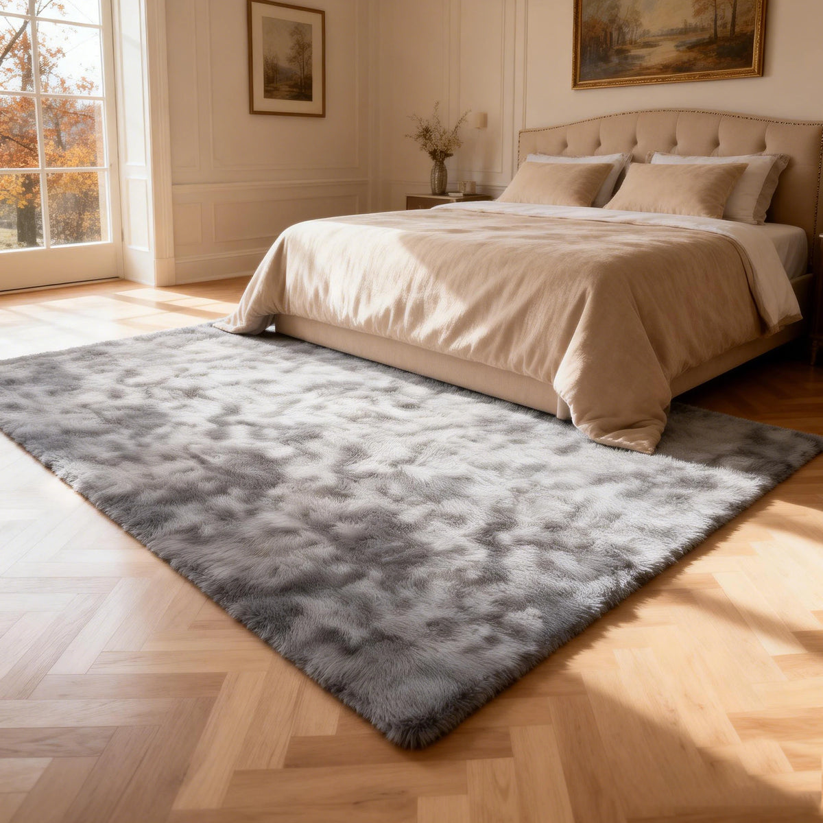 6x9 Ft Large Shag Rugs for Living Room Decor, Tie-Dyed Ultra Soft Fluffy Furry Area Rugs for Bedroom Indoor Floor, Aesthetic rug