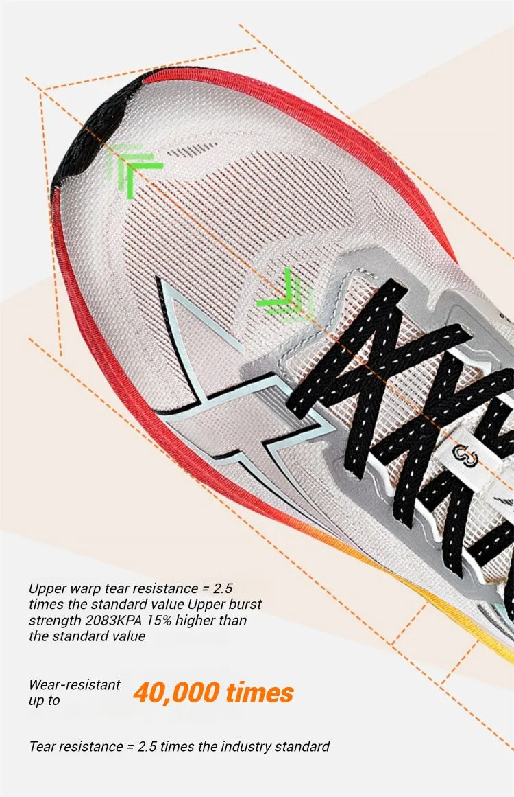Xtep 2000km 3.0 Running Shoes For Women 2025 Spring Sneakers Cushioning Training Jogging Wear-Resistant Lightweight 875118110034