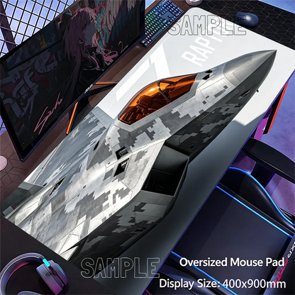Aircraft Cockpit Design Extended Desk Mat Non-slip Mouse Pad Stitched Edge for Home Game Office Study Laptop Computer Table Pad