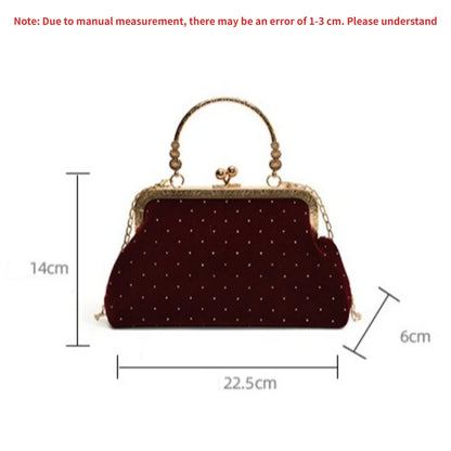 Luxury Design Women's Evening Clutch Purse Dinner Party Ladies Small Clip Shoulder Bag Handbags Retro Female Chain Crossbody Bag
