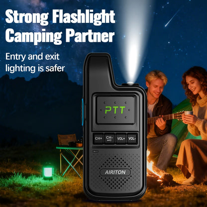 2PCS AIRITON AI-828C Mini Walkie Talkie Dual PTT Wireless Copy Frequency HD Sound Portable UHF 16 Channels Long Range Ham Radio