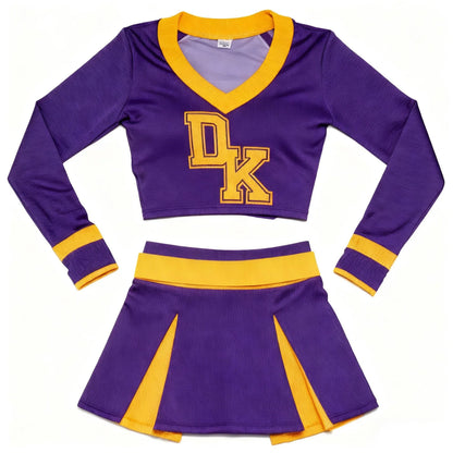 New Women Cheerleader Cosplay Costume Purple Crop Pleated Skirt Megan Fox Jennifer’s Body Uniform Halloween Party Stage Outfit