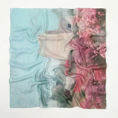 1Pcs Ramadan Hijab for Women Crocodile Print Bohemian Watercolor Soft Muslim Hijabs Floral Breathable Shawl Wrap Scarf Headscarf