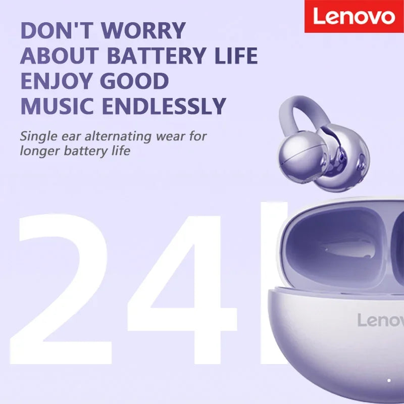 Original Lenovo TA410 Bone Conduction Wireless Earphones OWS 5.4 Bluetooth Headphones Stereo Music Call Noise Cancelling Earbuds