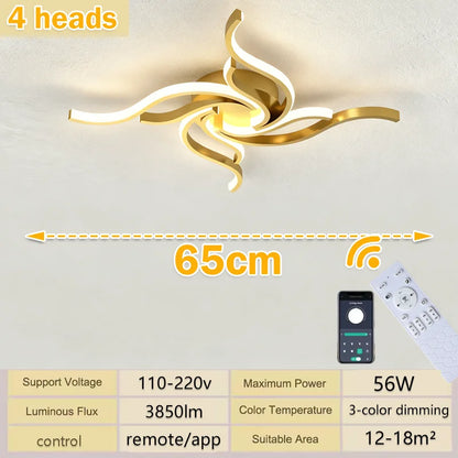 LED Ceiling Lights 110V 220V Remote Dimming  APP Modern 3 Colors Lamp  for Dining Room, Living Room Bedroom