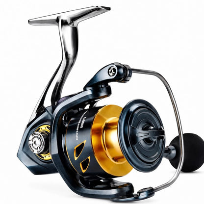 Spinning Fishing Reel 33LBs Max Drag 5.2:1 Gear Ratio Water Resistant Design for Bass Trout Salmon Freshwater Angling Pesca