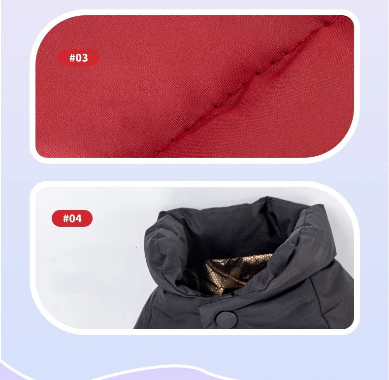 Winter Warmth Cotton Clothing for Pet Thickened Jumpsuit Coat Graphene Windproof Waterproof Pullable Dog Clothes
