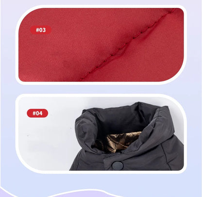 Winter Warmth Cotton Clothing for Pet Thickened Jumpsuit Coat Graphene Windproof Waterproof Pullable Dog Clothes