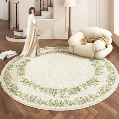 European Style Rugs for Bedroom Home Fluffy Soft Floor Mat Thicken Plush Living Room Decoration Round Carpet Washable Lounge Rug