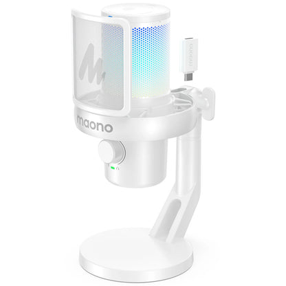 MAONO DM40 Wireless USB Microphone with AI Voice Changer Noise Reduction Condenser Mic for Gaming Streaming PC Laptop Recording
