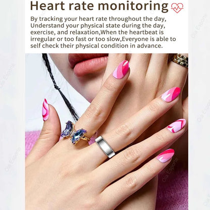 Smart Ring for Men Women Bluetooth Monitor Blood Heart Rate Blood Oxygen Monitor Smartring Multi Sport 5ATM Waterproof 2026 New
