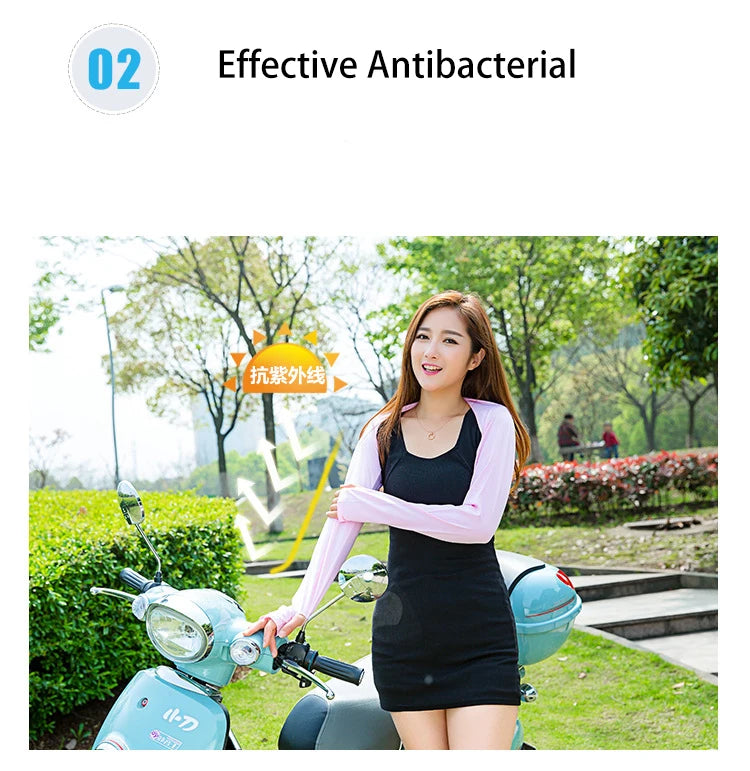 UV Protection Shrug Cooling Cycling Shawl Sun Cover Golf Stretch Breathable Casual Wear Summer Thumb Hole Driving Arm Sleeve