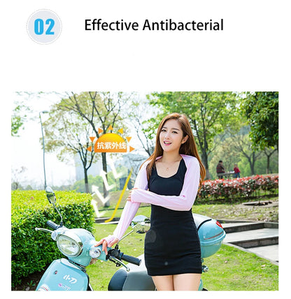 UV Protection Shrug Cooling Cycling Shawl Sun Cover Golf Stretch Breathable Casual Wear Summer Thumb Hole Driving Arm Sleeve
