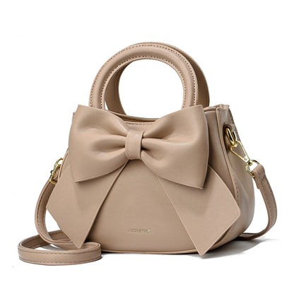 New Fashion Casual Handbags for Women Cute Bow Black White Blue PU Handbags Trendy Daily Shoulder Underarm Bags Bolsa Feminina