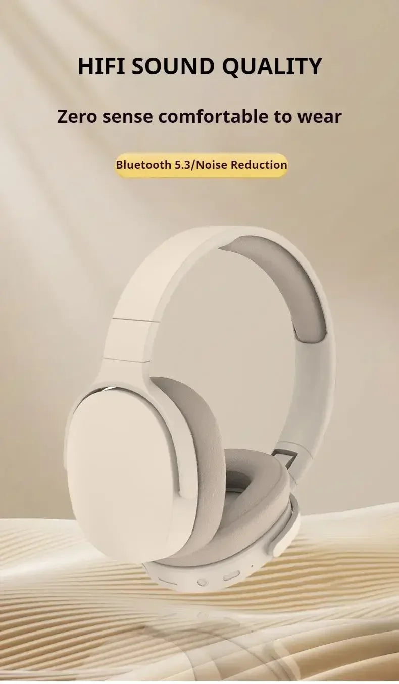 Hot Wireless Bluetooth Headphones Over Ear Hifi Stereo Headset True Sports Earphones TF AUX Music Player with HD Mic