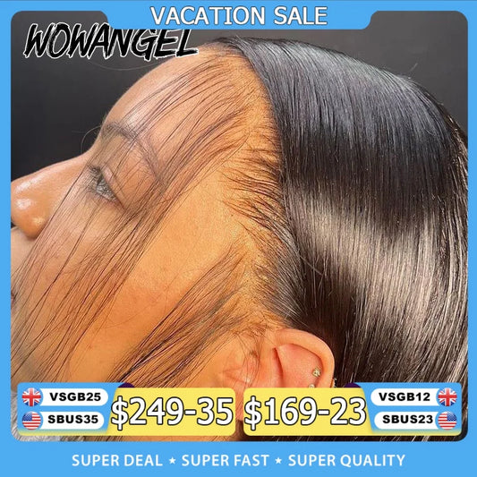 WOW ANGEL HD Lace Frontal Wig 250% 13x6 HD Lace Front Wig Straight Hair Invisible HD Lace Melt Skin HD Lace Front Human Hair Wig