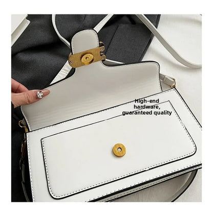 26 New Niche Bag Women's Premium Texture Solid Color Simple and Versatile Small Square & Commuter Multi-Compartment Shoulder Bag
