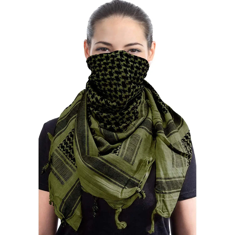 2024 New Military Tactical Desert Hijab Scarf Muslim Headscarf Islam Arab Keffiyeh Head Neck Scarves Wrap for Men and Women