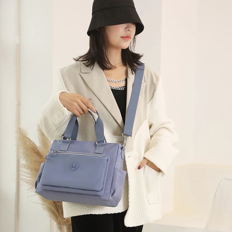 High-grade fabrics,Women's Shoulder bag Female Top-Handle bag Handbag Waterproof Nylon CrossBody Bag Ladies Messenger Bag