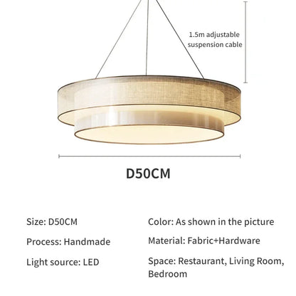 Nordic Fabric Art Led Pendant Lights For Living Dining Room Kitchen Coffee Tables Bedroom Chandelier Home Decor Light Fixture