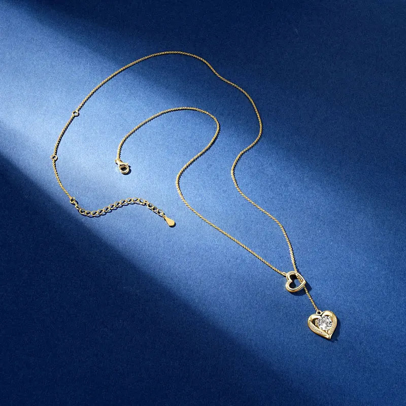 OXTAO Original Moissanite Heart Shaped Necklace Women's Necklace 925 silver Sparkling Lab Diamond Valentine's Day Jewelry Gift
